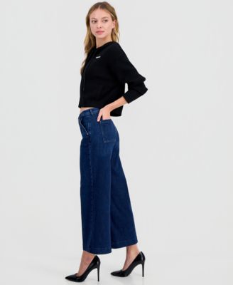 Women's Zoya Cropped Wide-Leg Jeans