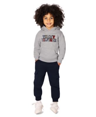 Tommy Hilfiger - Boys Toddler 2T-4T Hoodie and Cargo Joggers, 2-Piece Set