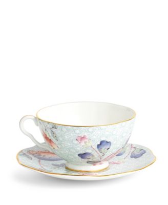 Green Cuckoo Teacup and Saucer