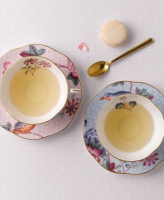 Blue Cuckoo Teacup and Saucer