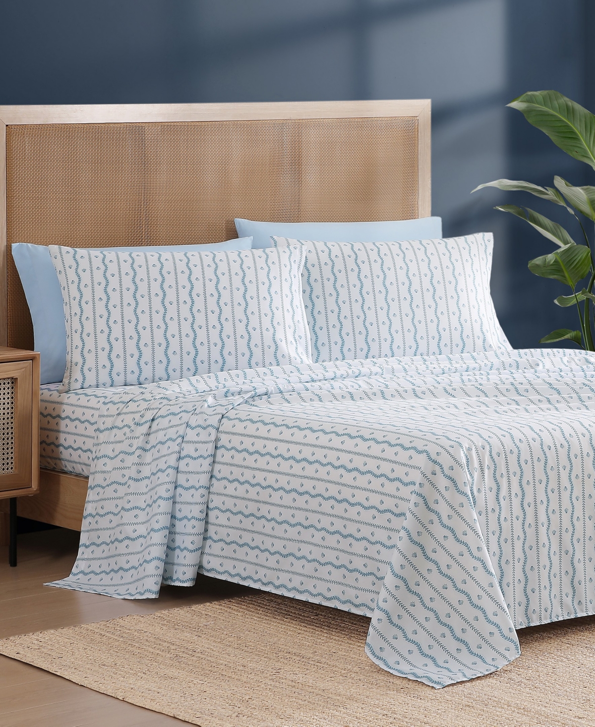 Caribbean Joe Cooling 6-pc. Sheet Set, King In Blue