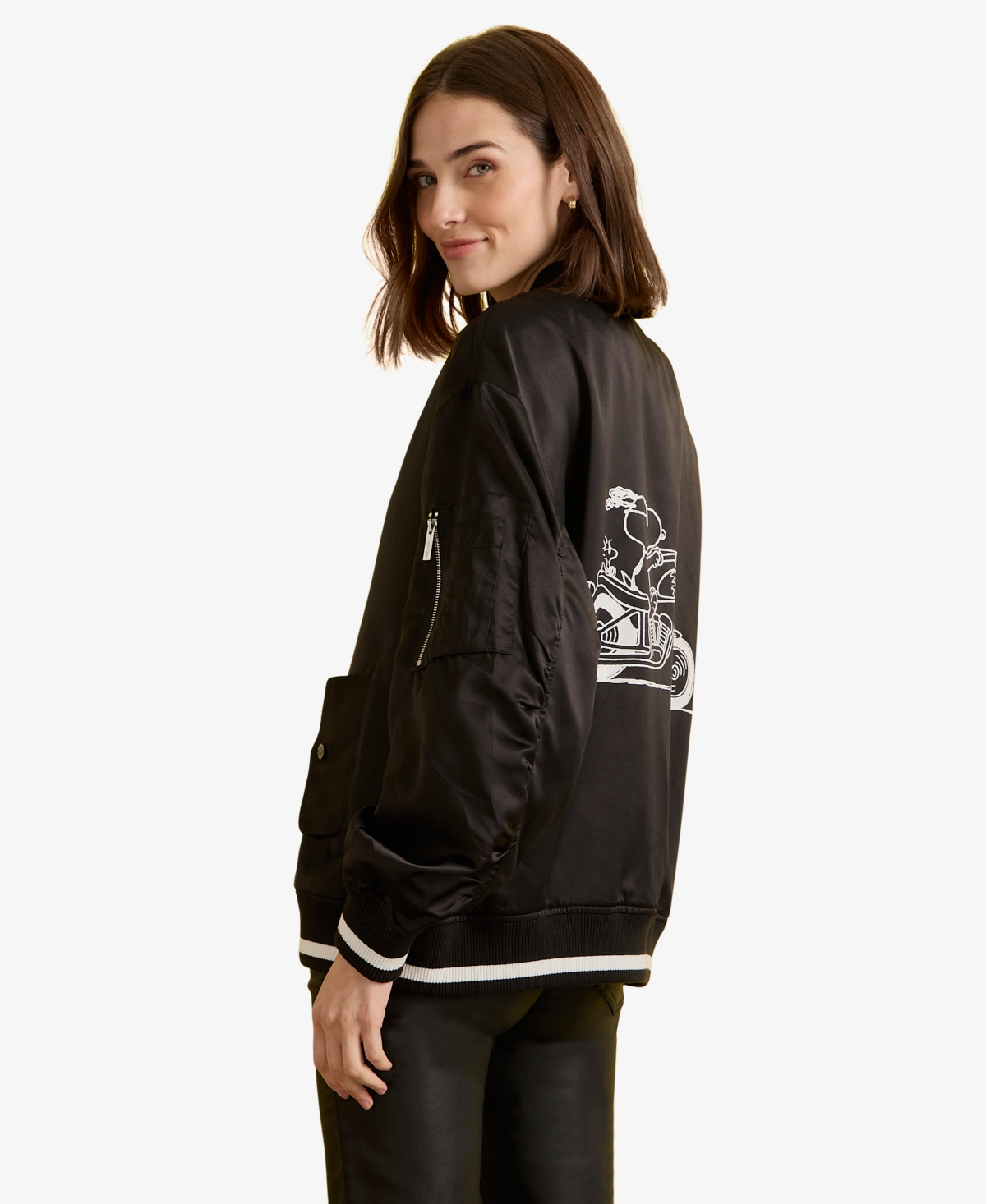 Sanctuary Women's Zipper Front Bomber Jacket
