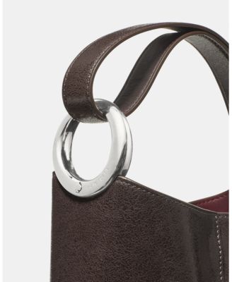 Halo Glazed Leather Mini Bucket Bag