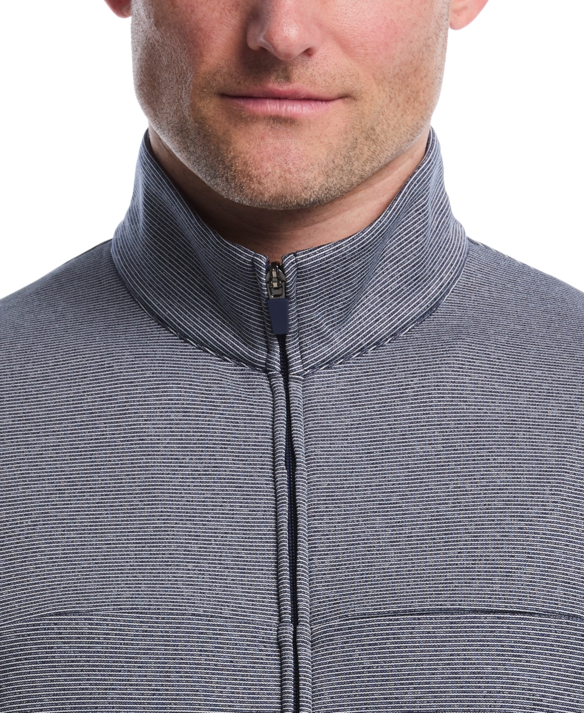 Pga Tour Men's Horizontal Fleece Full-Zip Sweatshirt