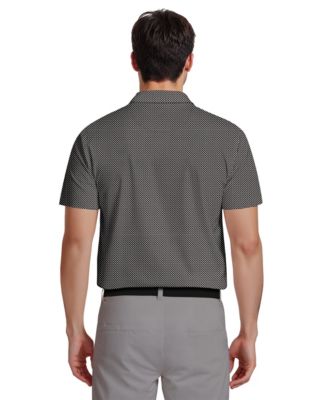 Men's Short Sleeve Micro Geo Print Polo Shirt
