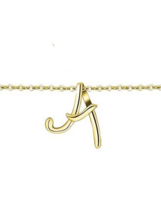 Stylish 14K Gold Plated Twisted Initial Necklace