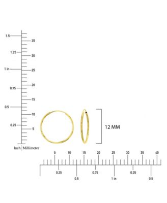 2-Pc. 14K Yellow Gold Solitaire Ball And Hoop Earrings Set