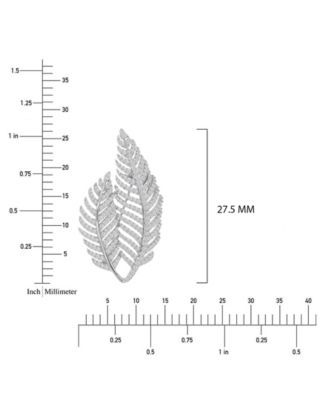 Cubic Zirconia Palm Branch Pin Brooch