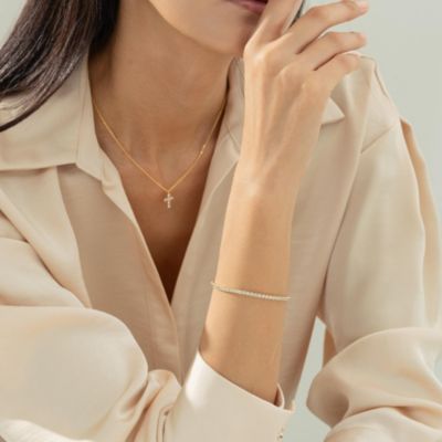 Sterling Silver 18k Gold Plated Cherie Bracelet Holiday Gift Idea