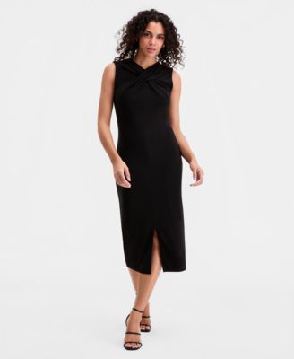 Women's Crossover-Neck Sheath Dress