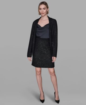 Women's Sequined Knit Short Skirt