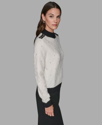 Women's Mock Neck Long Sleeve Sweater