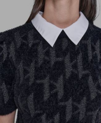 Women's Collared Short Sleeve Sweater