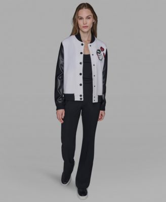 Women's Choupette Knit Bomber Crew Neck Jacket