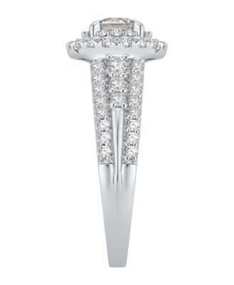 Diamond Double Halo Engagement Ring (1-1/4 ct. t.w.) in 14k White Gold