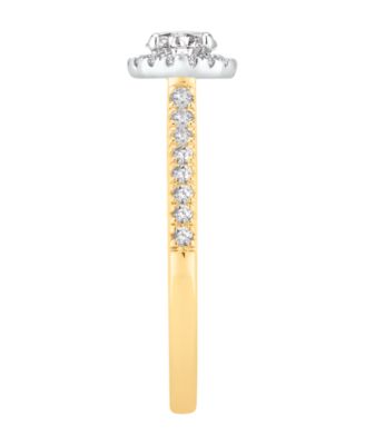 Diamond Halo Bridal Set (1 ct. t.w.) in 18k Two-Tone Gold