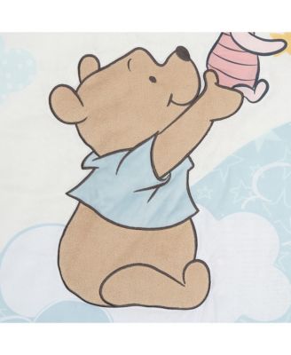 Baby Disney Starlight Pooh 3-Piece Blue Nursery Crib Bedding Set