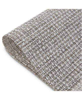 Knotted Boucle Border Texteline Outdoor Dining Set Textured Design Reversible 12" x 18" Rectangular Placemats Set of 6