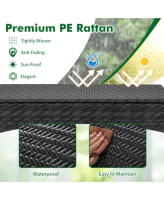 85 Gallon Outdoor Storage Box with Removable Liner and Universal Wheels-Black