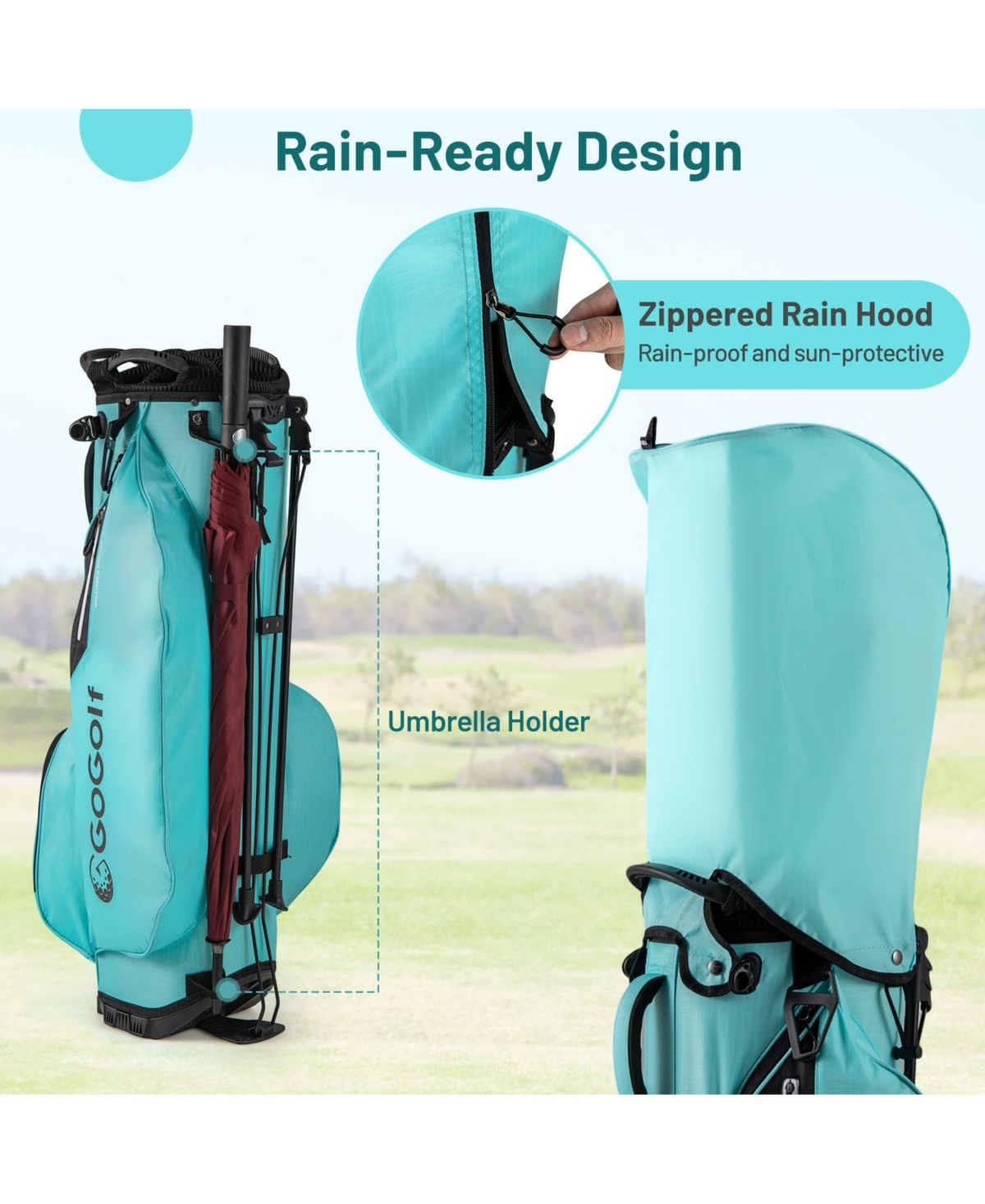 Mecale Golf Stand Bag Lightweight Golf Bag With 8 Way Top Dividers And 5 Zippered Pockets