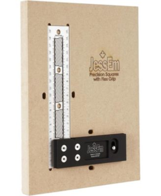 07408 300mm Stainless Steel Precision Square, Metric Measuring Tool with Flex Grip & Fade-Resistant Markings