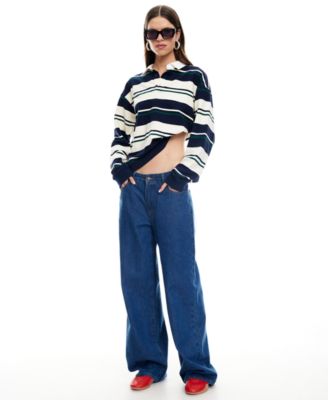 Women's Preppy Long-Sleeve Pull-On Top