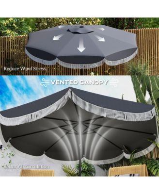 9FT Patio Umbrella UPF 30+ Vented Market Umbrella