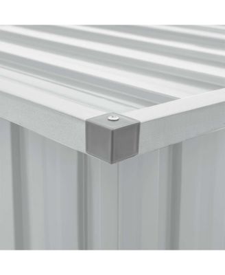 Storage Box Grey Galvanized steel, Plastic Large