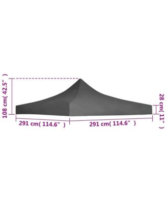 Party Tent Roof 9.8'x9.8' Anthracite