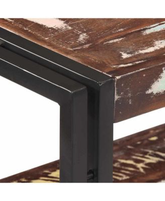 Console Table Multicolor Solid reclaimed wood Medium Storage