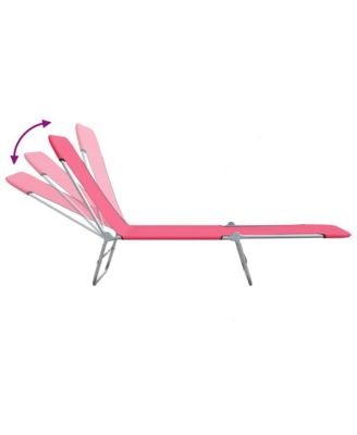 Sun Lounger Set of 2 Pink