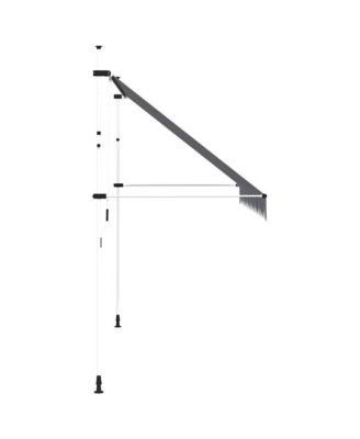 Retractable Awning Blue and white stripes