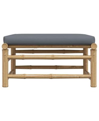 Footrest Dark grey, Bamboo Bamboo, 100% Polyester Medium Modular