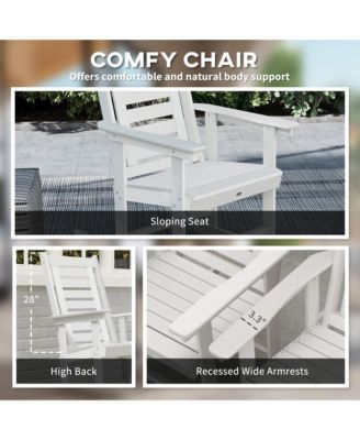 2 Outdoor Rocking Chairs, HDPE High Back Patio Rockers