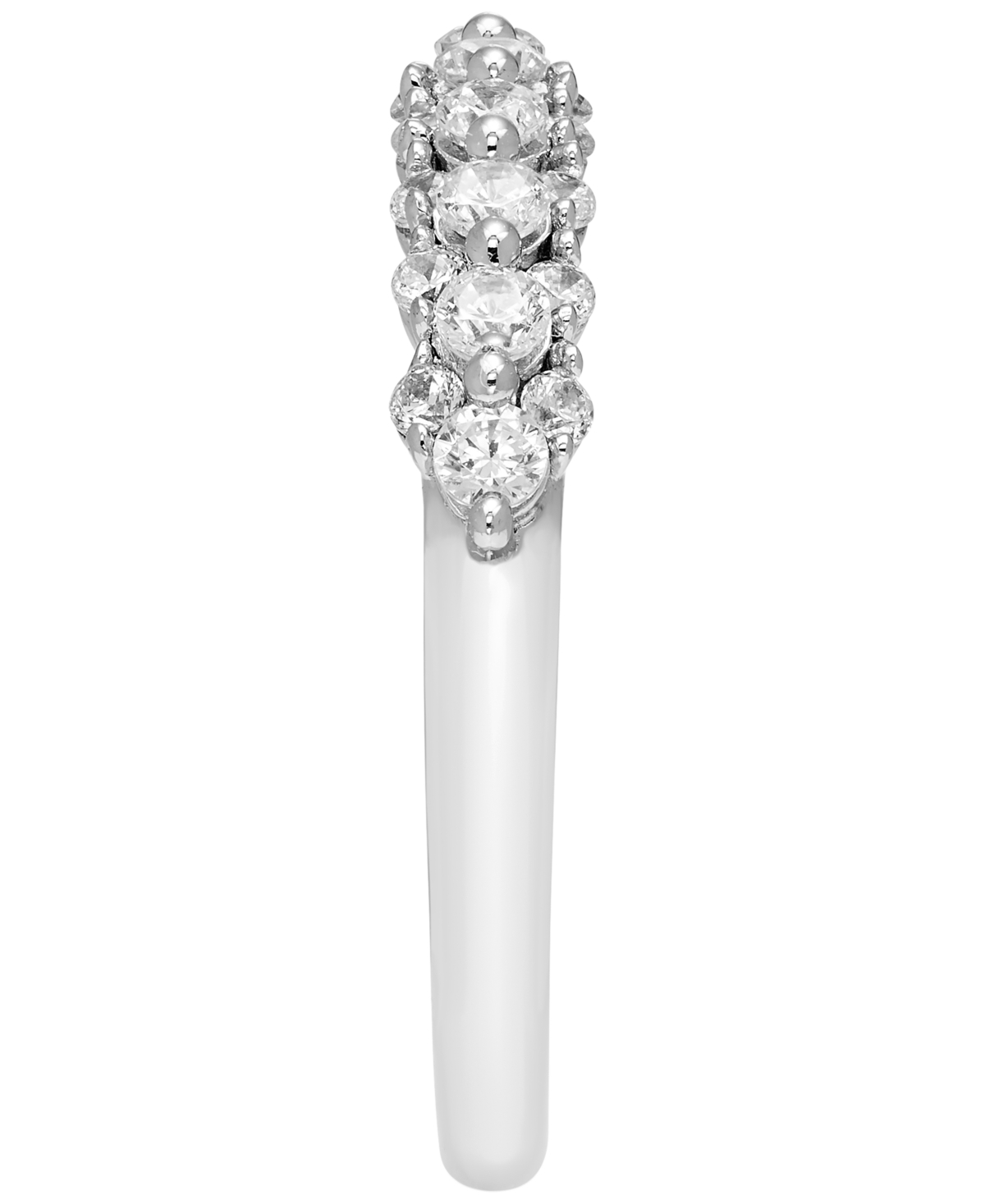Macy's White Diamond Band Ring (1/2 Ct. T.w.) In 14k White Gold In Gold