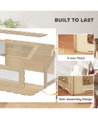 39" Hamster Cage, Gerbil Cage w/ Acrylic Window & Openable Top