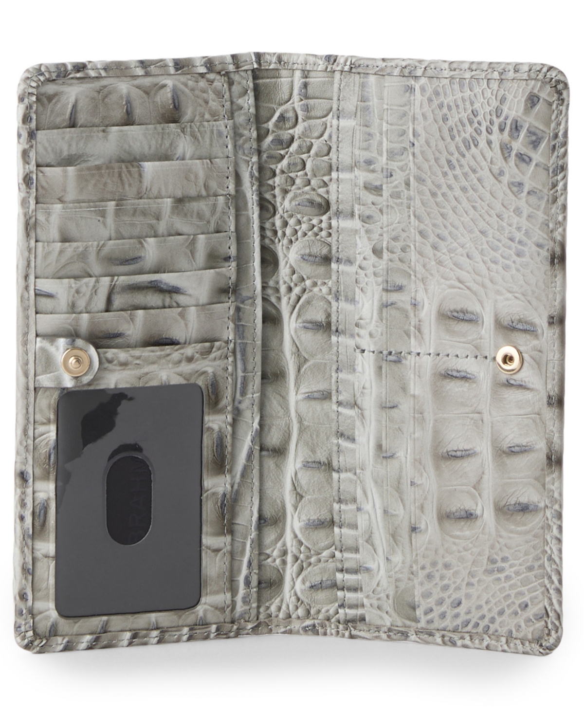 Brahmin Ady Alden Road Leather Continental Wallet In Gray