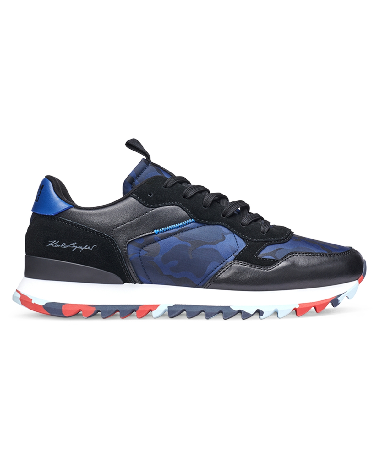 Karl Lagerfeld Paris Men's Camo Runner Sawtooth Sole Sneaker