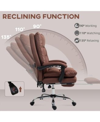 Microfibre Vibration Massage Office Chair, Reclining
