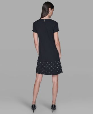 Womens Scuba Crepe Sheath Dress