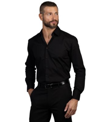 Men's Solid Slim-Fit Dress Shirt