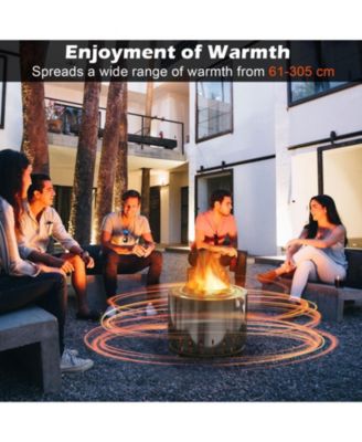  Smokeless Stainless Steel Fire Pit with Ash Pan For Yard Camping