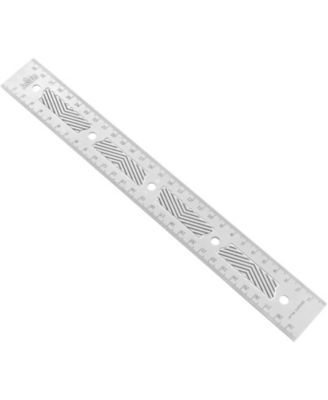 07415 Stainless Steel 300mm Precision Ruler with Patented Flex Grip and Fade Resistant Markings