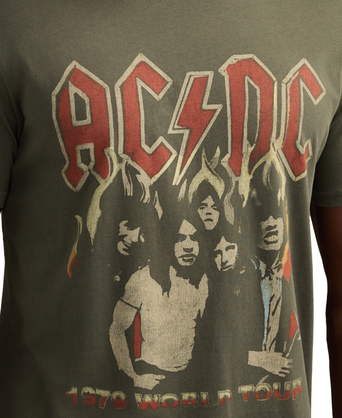 Lucky Brand Men's Acdc Tour Crewneck T-Shirt