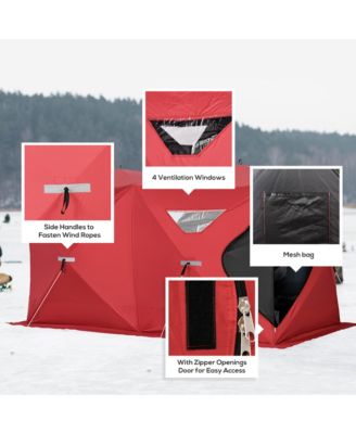 8 People Ice Fishing Shelter Pop-up Ice Fishing Tent,