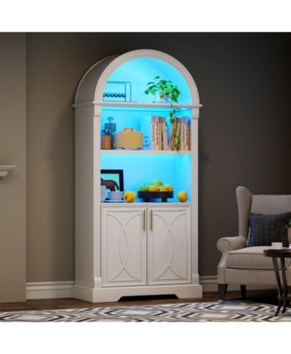 Arched Cabinet with 3-Color LED & Motion Sensor