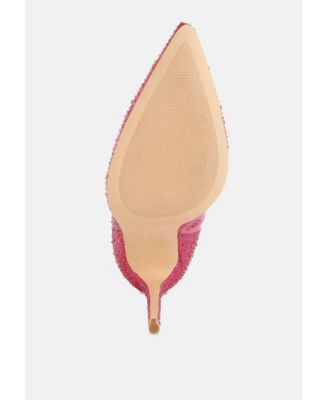 Anun Rhinestones Embellished High Ankle Boots Women