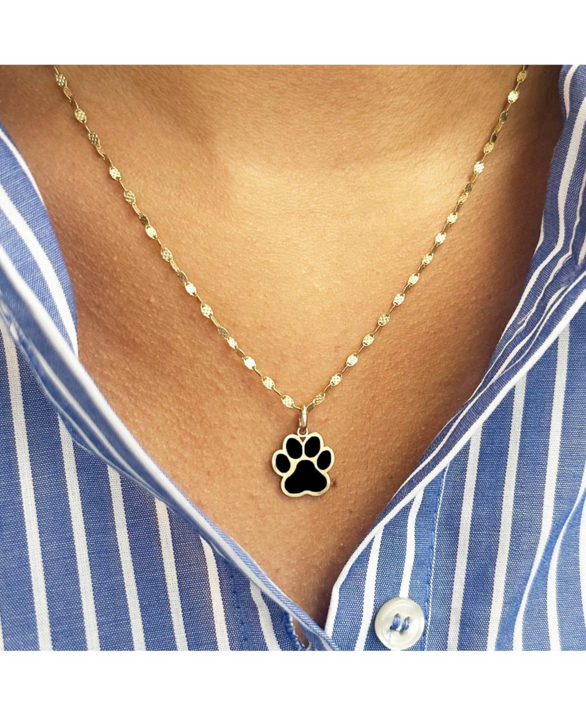 The Lovery Onyx Paw Charm 14K Gold