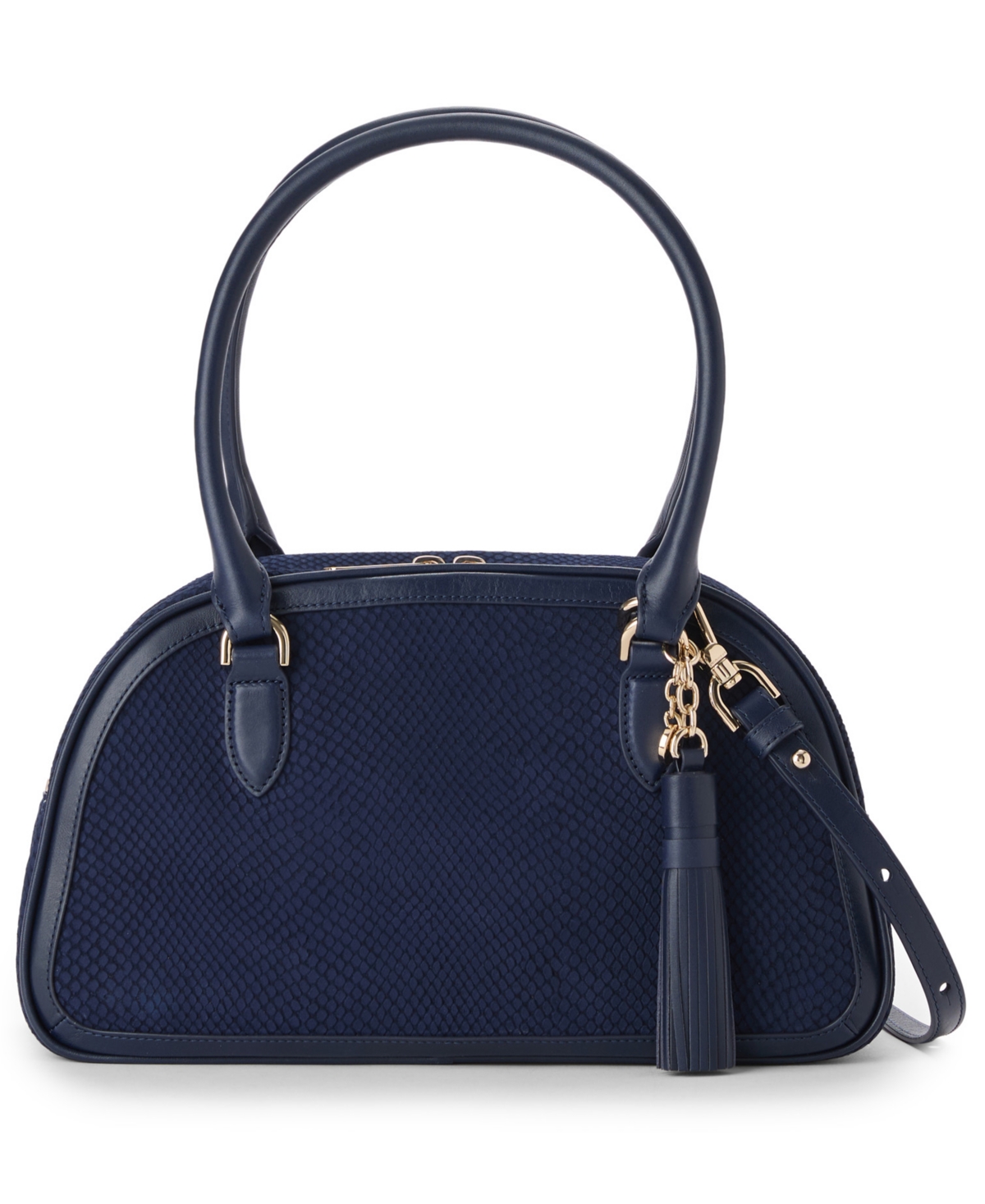 Brahmin Angie Dome Medium Satchel Bag In Blue