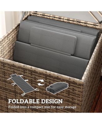 2pcs Olefin Chaise Lounge Chair Cushion, 80" x 26",